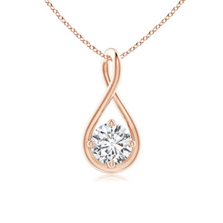 4.4mm HSI2 Solitaire Diamond Twist Bale Pendant in Rose Gold