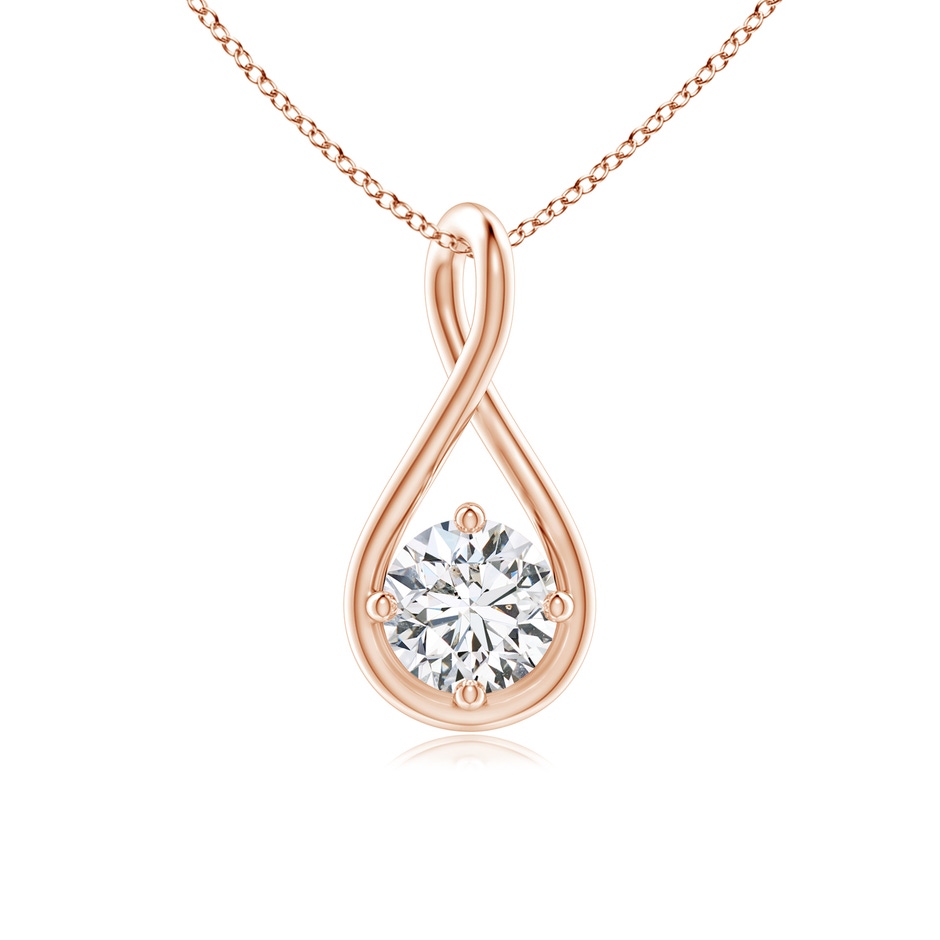 4.4mm HSI2 Solitaire Diamond Twist Bale Pendant in Rose Gold 