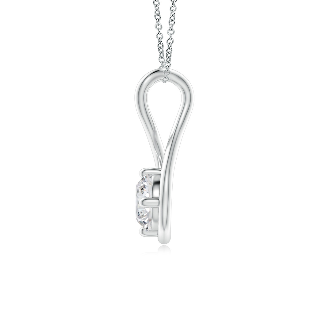 4.4mm HSI2 Solitaire Diamond Twist Bale Pendant in White Gold - side 199
