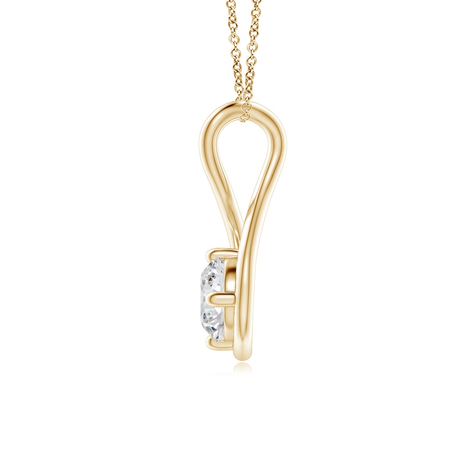 4.4mm HSI2 Solitaire Diamond Twist Bale Pendant in Yellow Gold side 199