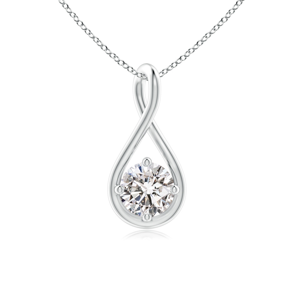 4.4mm IJI1I2 Solitaire Diamond Twist Bale Pendant in P950 Platinum 