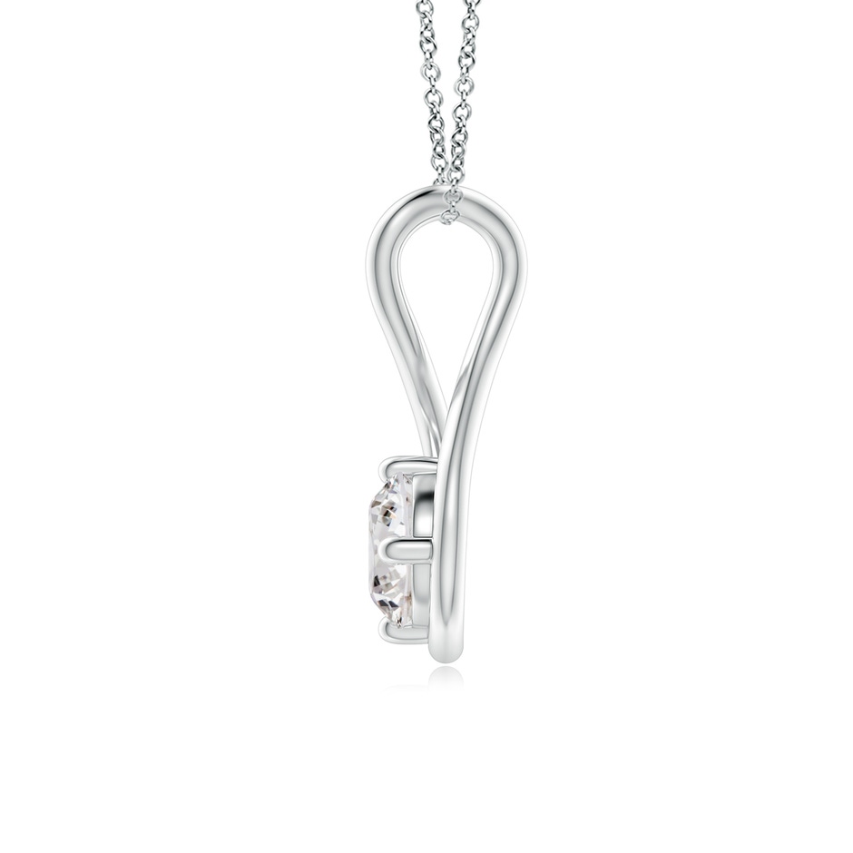 4.4mm IJI1I2 Solitaire Diamond Twist Bale Pendant in P950 Platinum side 199