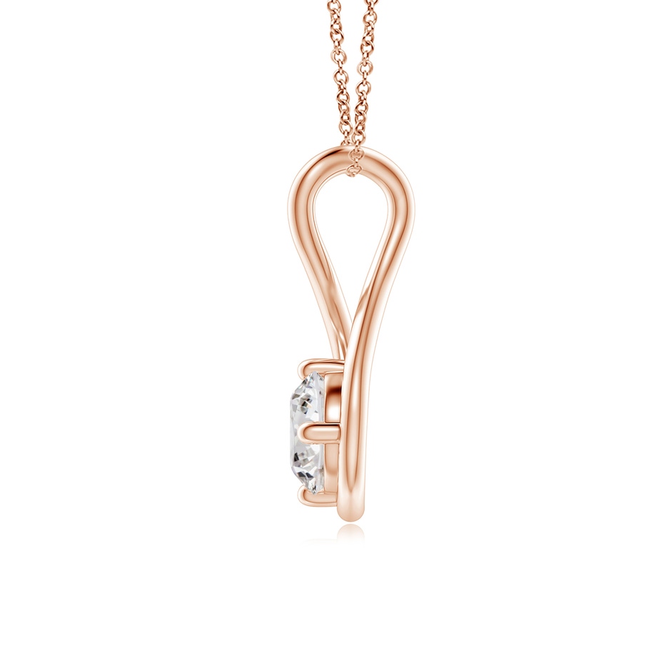 4.4mm IJI1I2 Solitaire Diamond Twist Bale Pendant in Rose Gold side 199