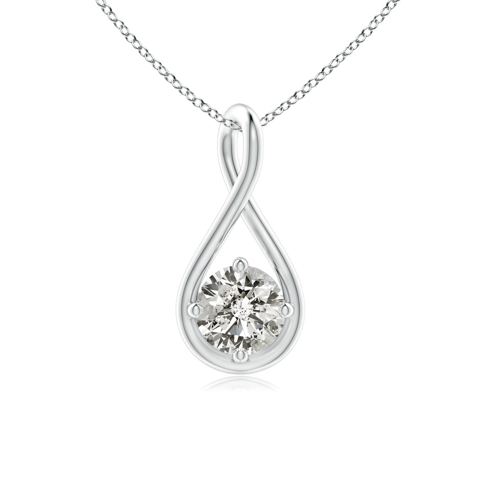 4.4mm KI3 Solitaire Diamond Twist Bale Pendant in White Gold 