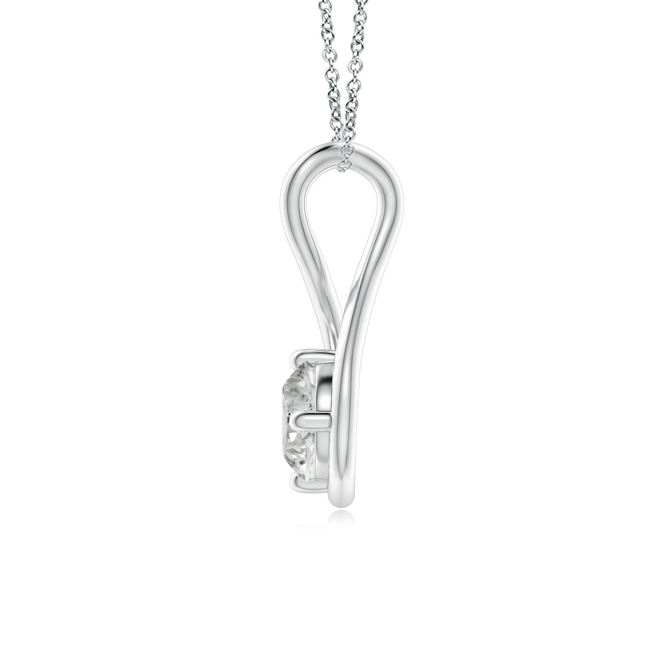 4.4mm KI3 Solitaire Diamond Twist Bale Pendant in White Gold side 199