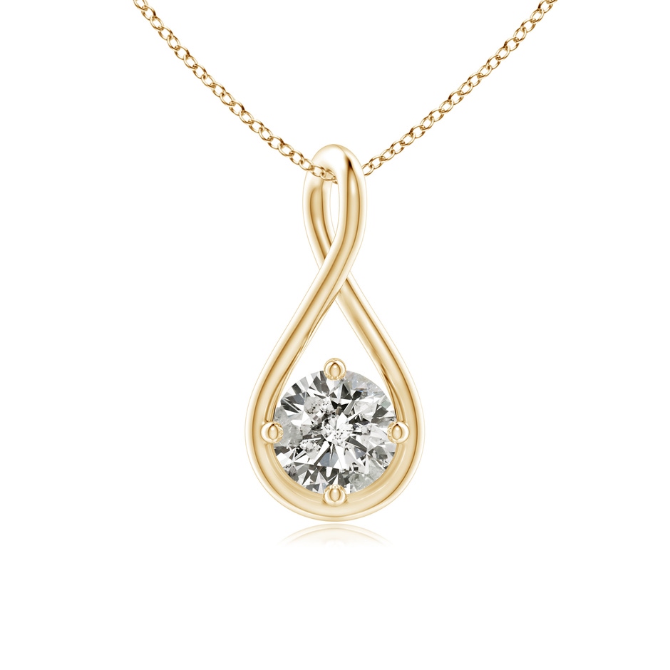 4.4mm KI3 Solitaire Diamond Twist Bale Pendant in Yellow Gold 