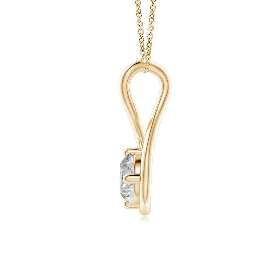 4.4mm KI3 Solitaire Diamond Twist Bale Pendant in Yellow Gold side 199