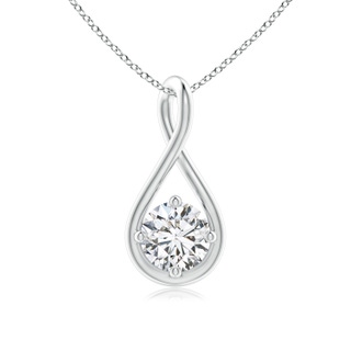 4.7mm HSI2 Solitaire Diamond Twist Bale Pendant in White Gold