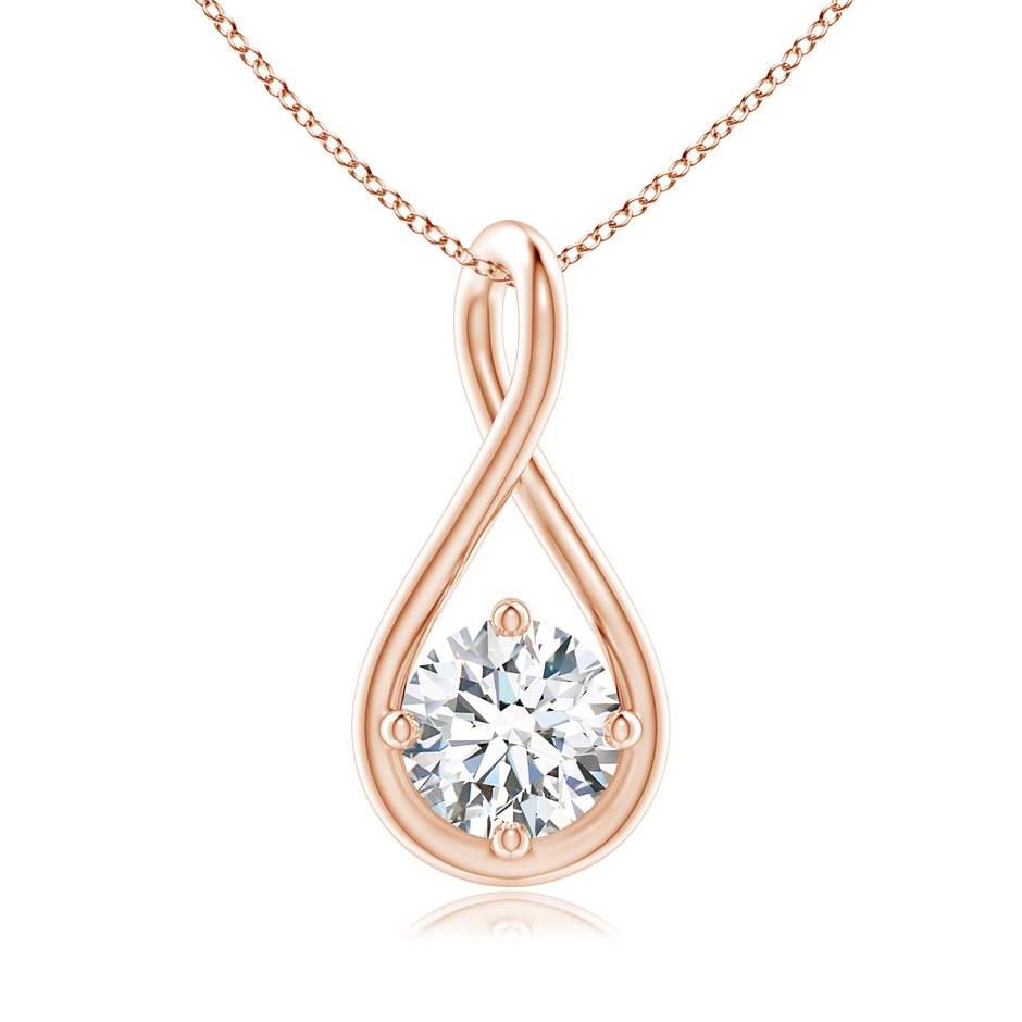 5.1mm GVS2 Solitaire Diamond Twist Bale Pendant in Rose Gold 