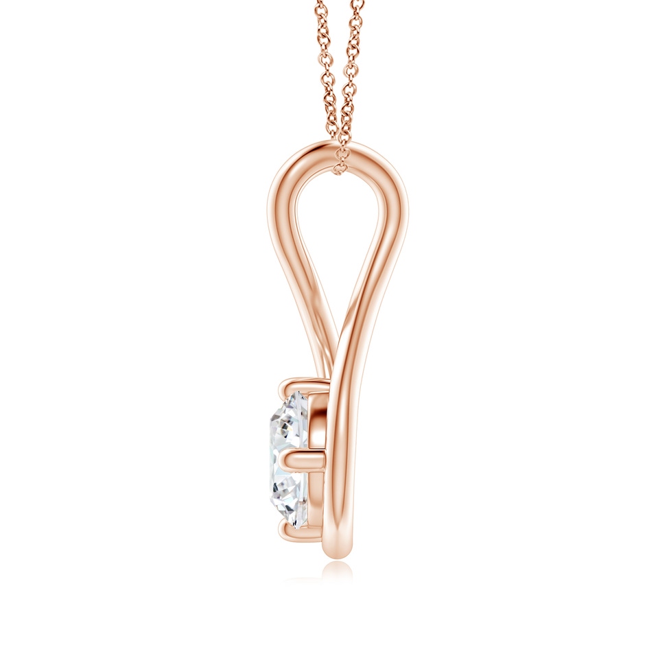 5.1mm GVS2 Solitaire Diamond Twist Bale Pendant in Rose Gold side 199