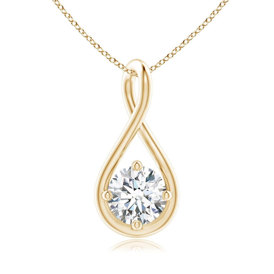5.1mm GVS2 Solitaire Diamond Twist Bale Pendant in Yellow Gold 