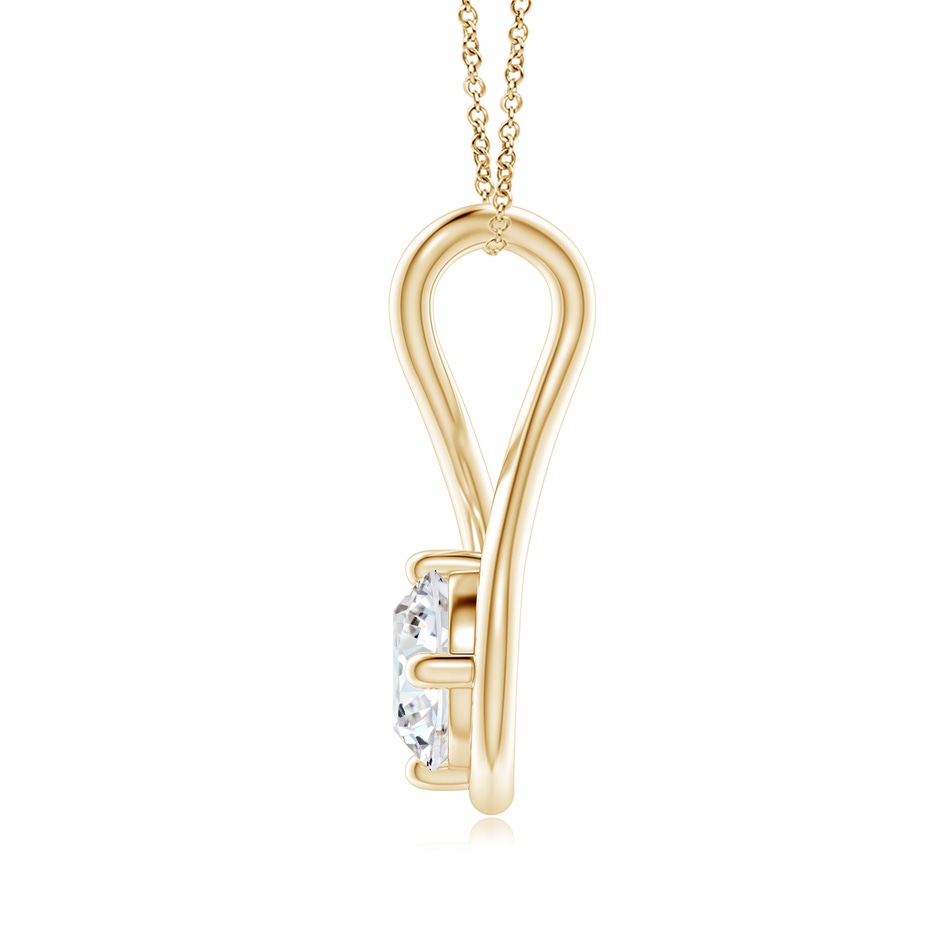 5.1mm GVS2 Solitaire Diamond Twist Bale Pendant in Yellow Gold side 199