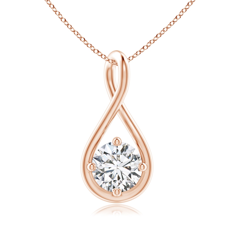 5.1mm HSI2 Solitaire Diamond Twist Bale Pendant in Rose Gold 