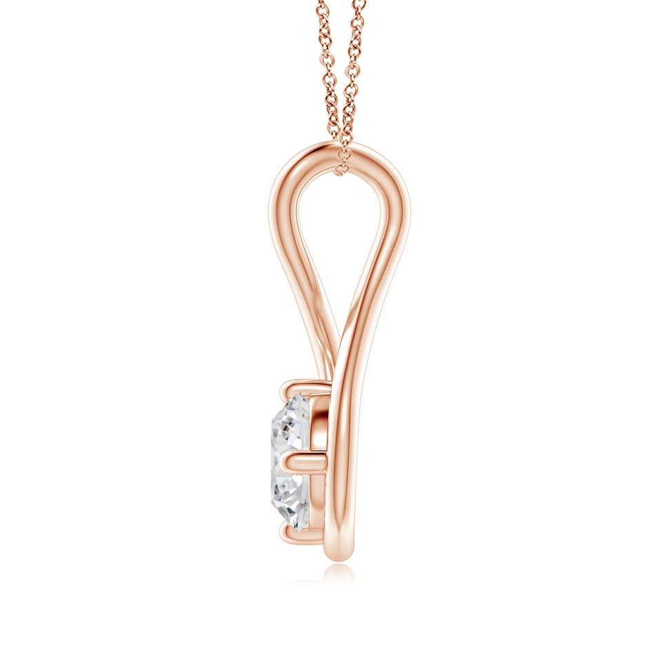 5.1mm HSI2 Solitaire Diamond Twist Bale Pendant in Rose Gold side 199