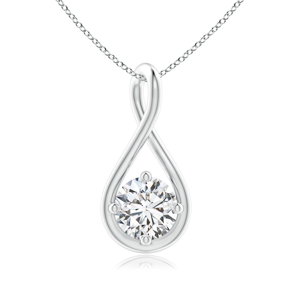 5.1mm HSI2 Solitaire Diamond Twist Bale Pendant in White Gold