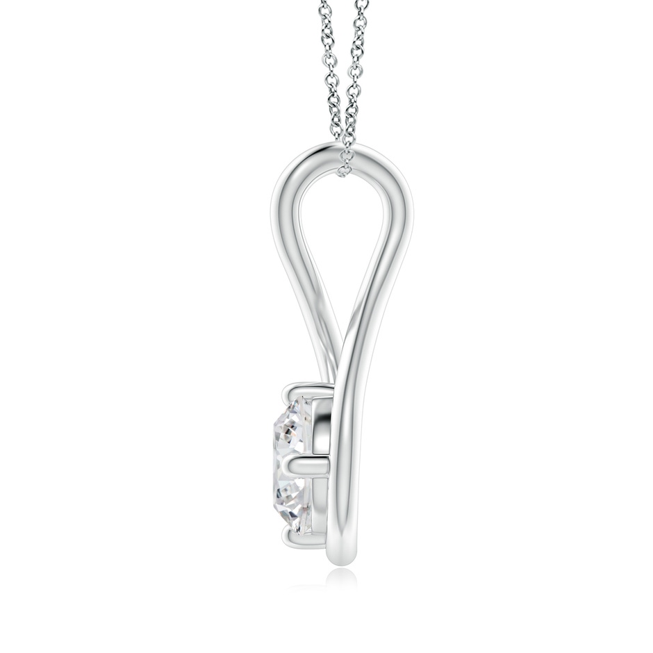 5.1mm HSI2 Solitaire Diamond Twist Bale Pendant in White Gold side 199