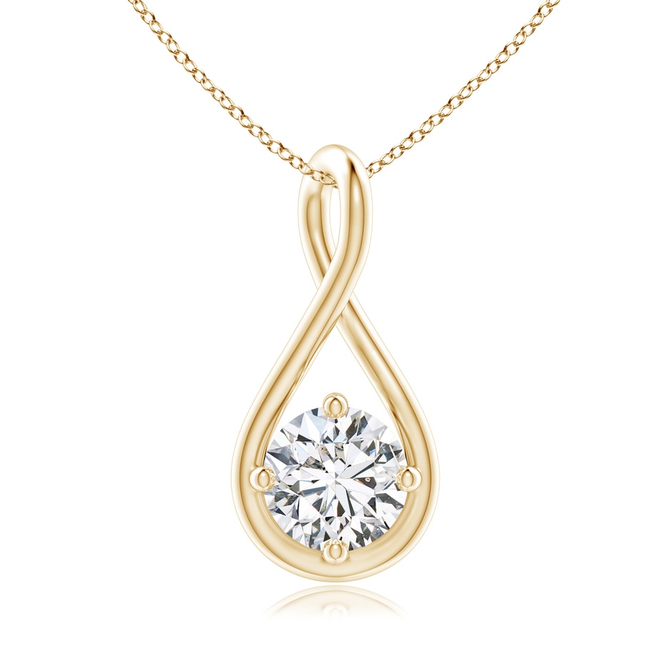 5.1mm HSI2 Solitaire Diamond Twist Bale Pendant in Yellow Gold 