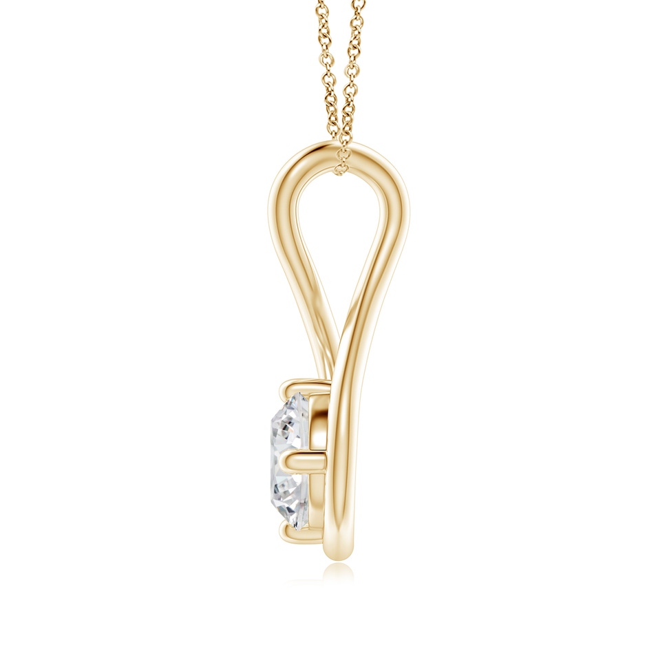 5.1mm HSI2 Solitaire Diamond Twist Bale Pendant in Yellow Gold side 199