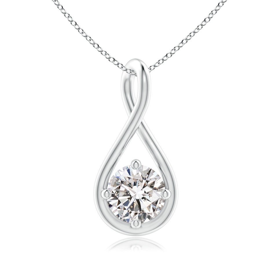 5.1mm IJI1I2 Solitaire Diamond Twist Bale Pendant in P950 Platinum 