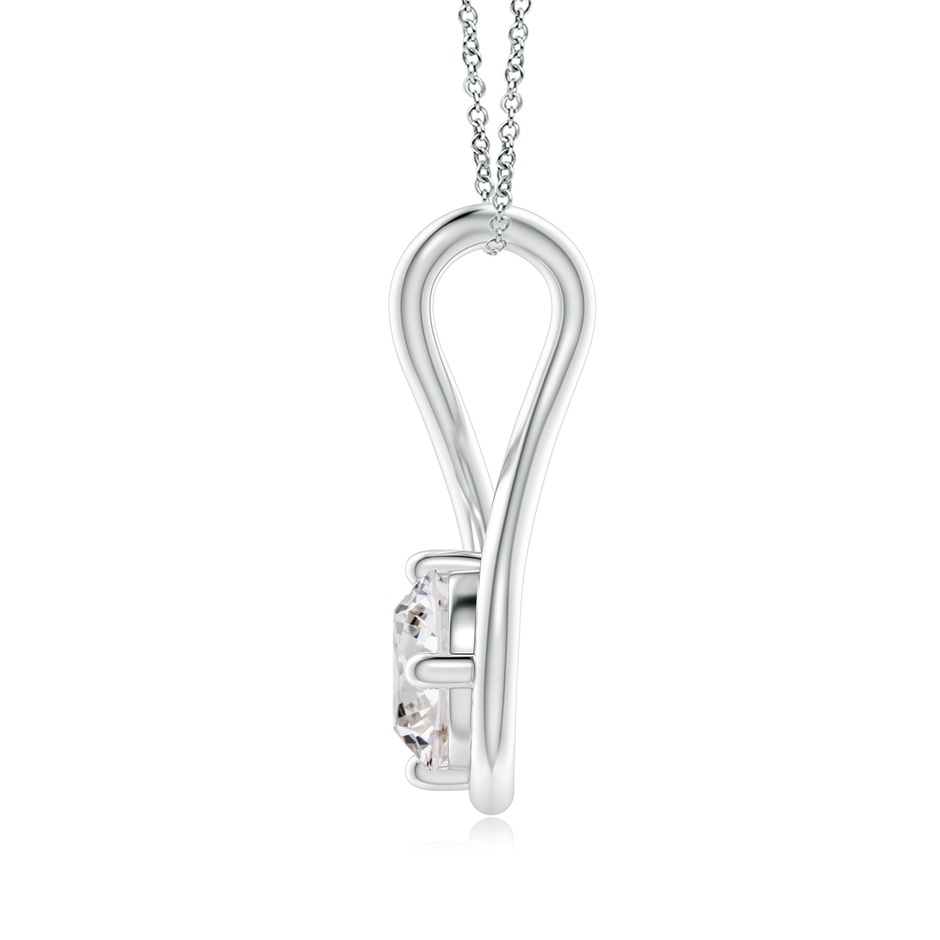 5.1mm IJI1I2 Solitaire Diamond Twist Bale Pendant in White Gold side 199