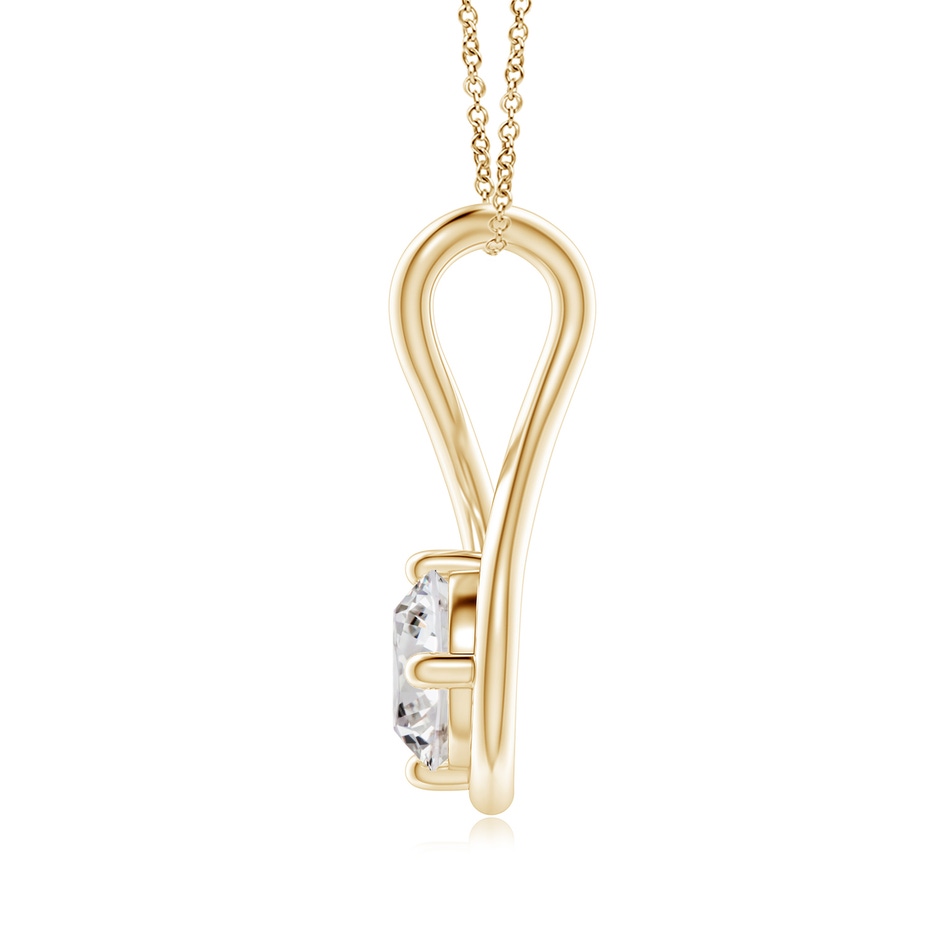 5.1mm IJI1I2 Solitaire Diamond Twist Bale Pendant in Yellow Gold side 199
