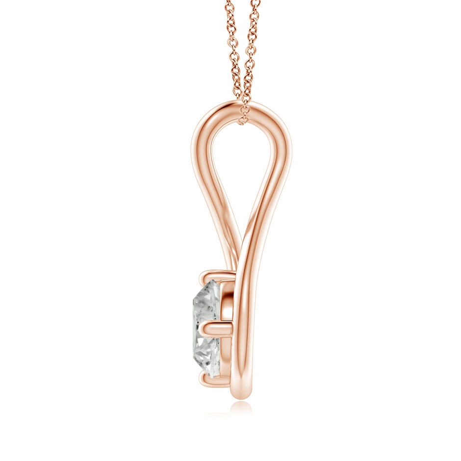 5.1mm KI3 Solitaire Diamond Twist Bale Pendant in 18K Rose Gold side 199