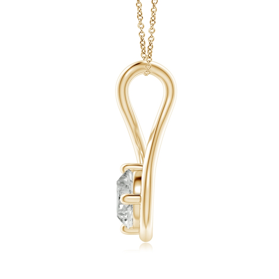 5.1mm KI3 Solitaire Diamond Twist Bale Pendant in Yellow Gold side 199