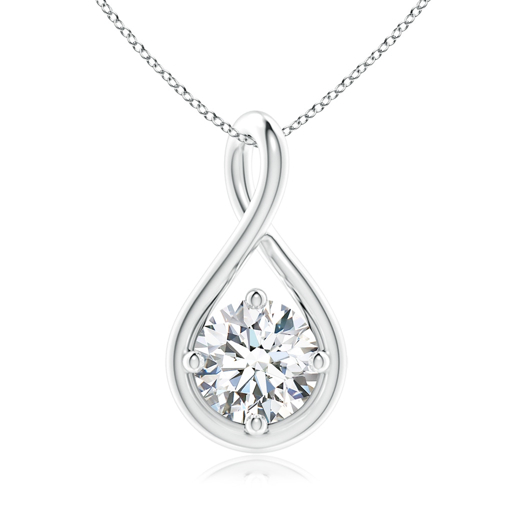 6.4mm GVS2 Solitaire Diamond Twist Bale Pendant in P950 Platinum