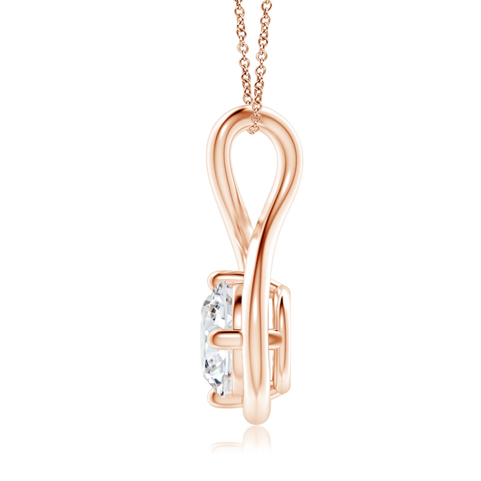 6.4mm GVS2 Solitaire Diamond Twist Bale Pendant in Rose Gold side 199