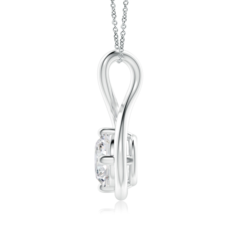 6.4mm HSI2 Solitaire Diamond Twist Bale Pendant in White Gold side 199