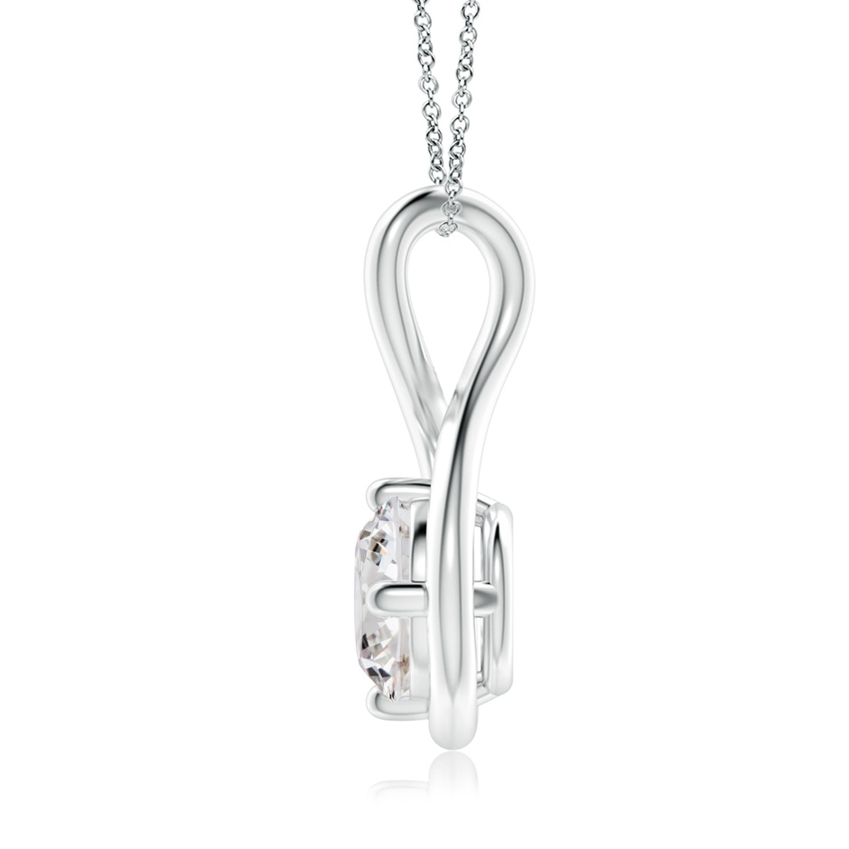 6.4mm IJI1I2 Solitaire Diamond Twist Bale Pendant in White Gold side 199