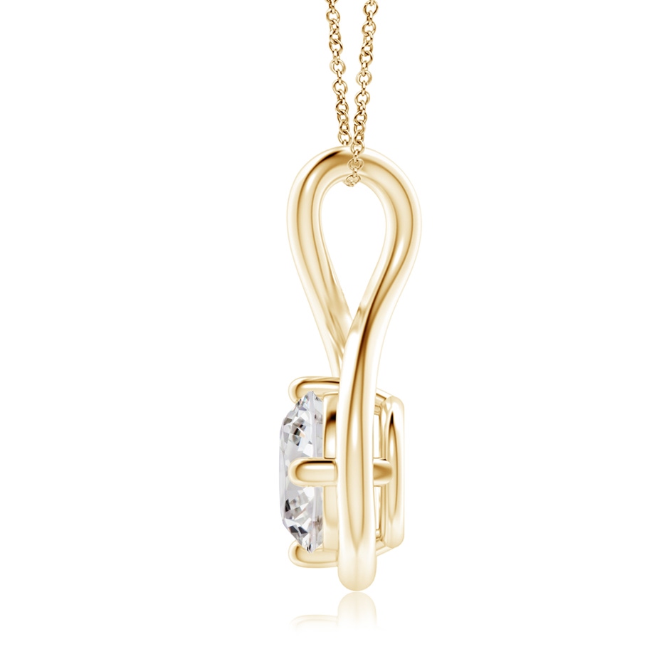 6.4mm IJI1I2 Solitaire Diamond Twist Bale Pendant in Yellow Gold side 199