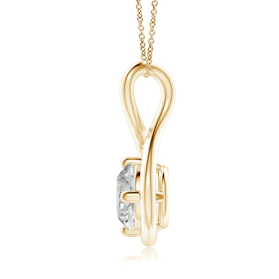 6.4mm KI3 Solitaire Diamond Twist Bale Pendant in 18K Yellow Gold side 199