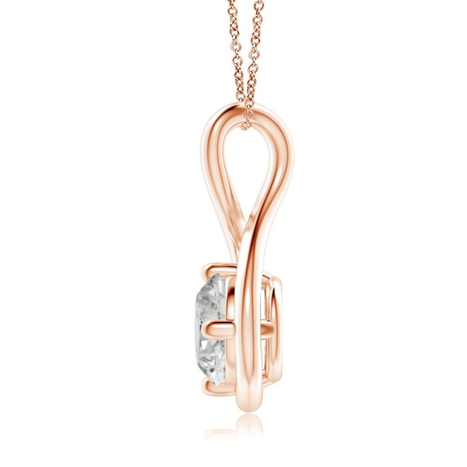 6.4mm KI3 Solitaire Diamond Twist Bale Pendant in Rose Gold side 199