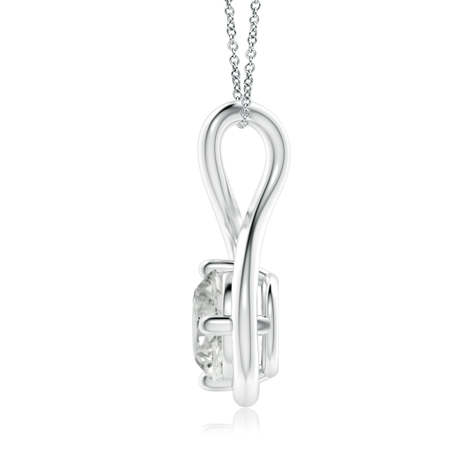 6.4mm KI3 Solitaire Diamond Twist Bale Pendant in White Gold side 199