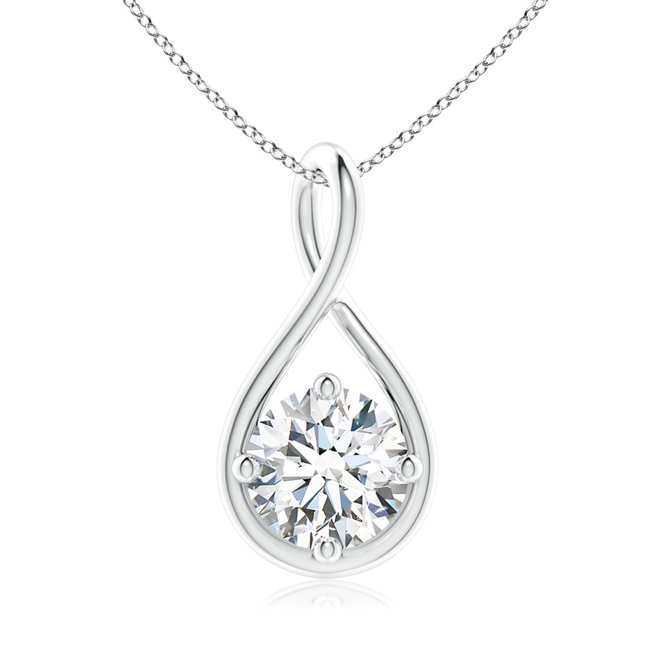 8mm GVS2 Solitaire Diamond Twist Bale Pendant in P950 Platinum 