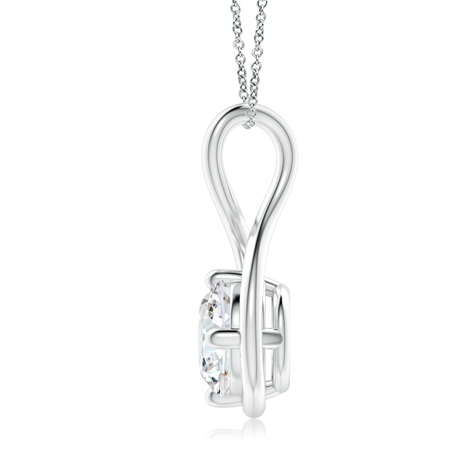 8mm GVS2 Solitaire Diamond Twist Bale Pendant in P950 Platinum side 199