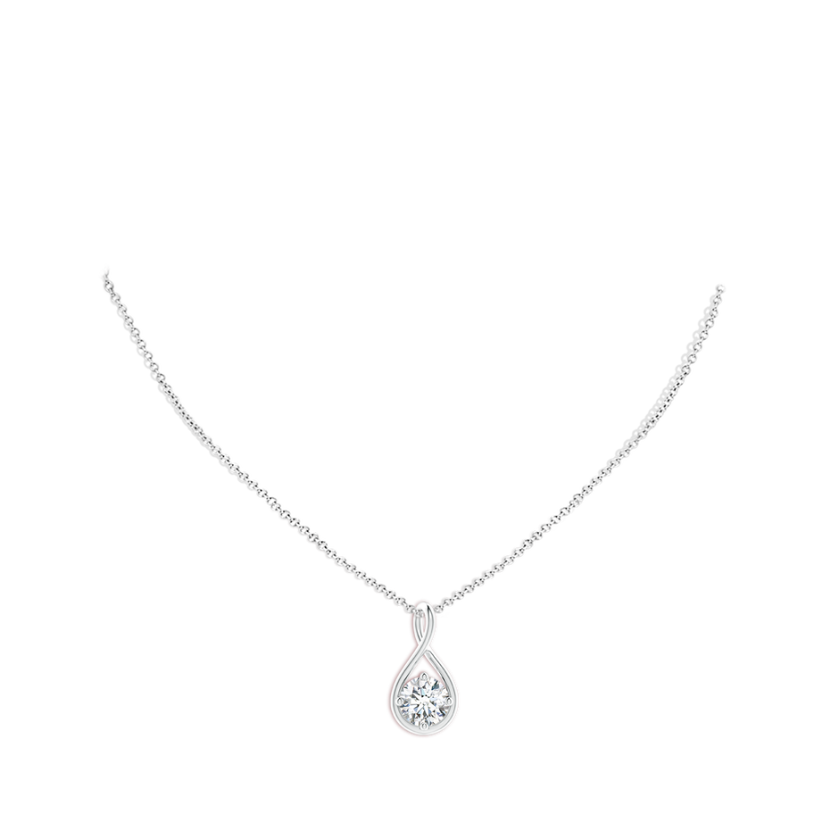 8mm GVS2 Solitaire Diamond Twist Bale Pendant in P950 Platinum pen