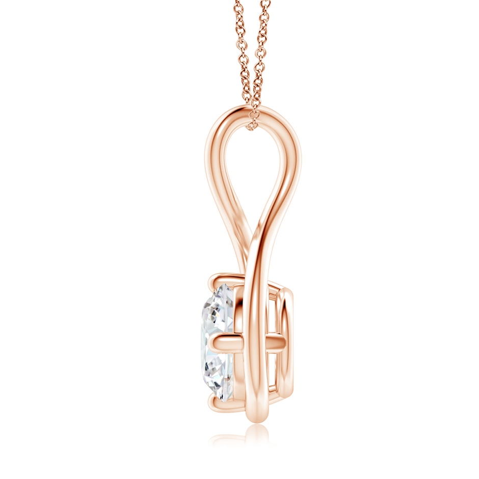 8mm GVS2 Solitaire Diamond Twist Bale Pendant in Rose Gold side 199