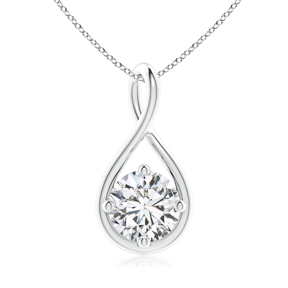 8mm HSI2 Solitaire Diamond Twist Bale Pendant in White Gold 
