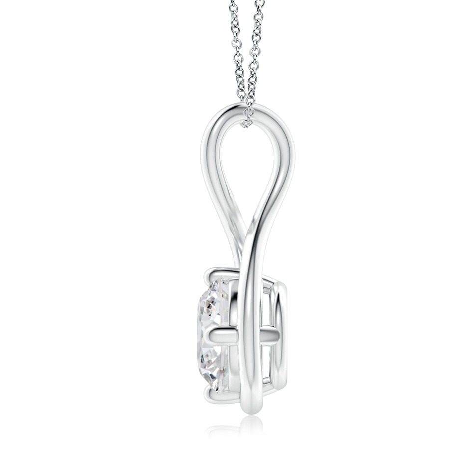 8mm HSI2 Solitaire Diamond Twist Bale Pendant in White Gold side 199