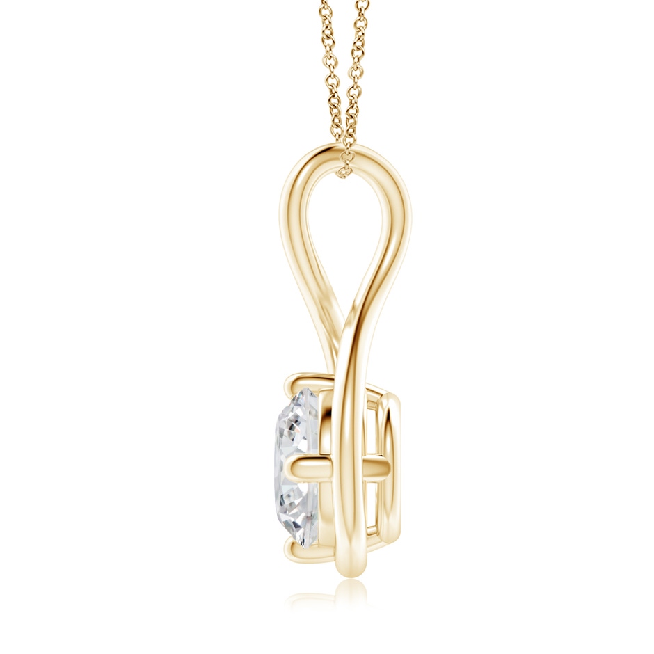 8mm HSI2 Solitaire Diamond Twist Bale Pendant in Yellow Gold side 199