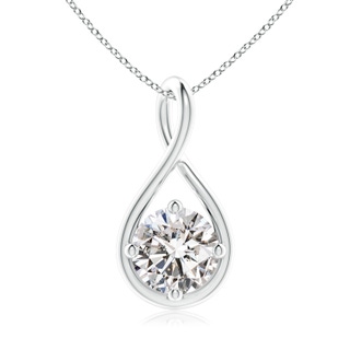 8mm IJI1I2 Solitaire Diamond Twist Bale Pendant in P950 Platinum