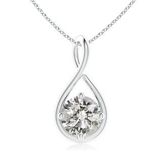 8mm KI3 Solitaire Diamond Twist Bale Pendant in P950 Platinum