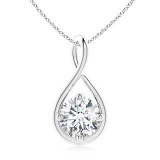 9.1mm GVS2 Solitaire Diamond Twist Bale Pendant in P950 Platinum