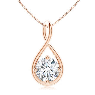 9.1mm GVS2 Solitaire Diamond Twist Bale Pendant in Rose Gold