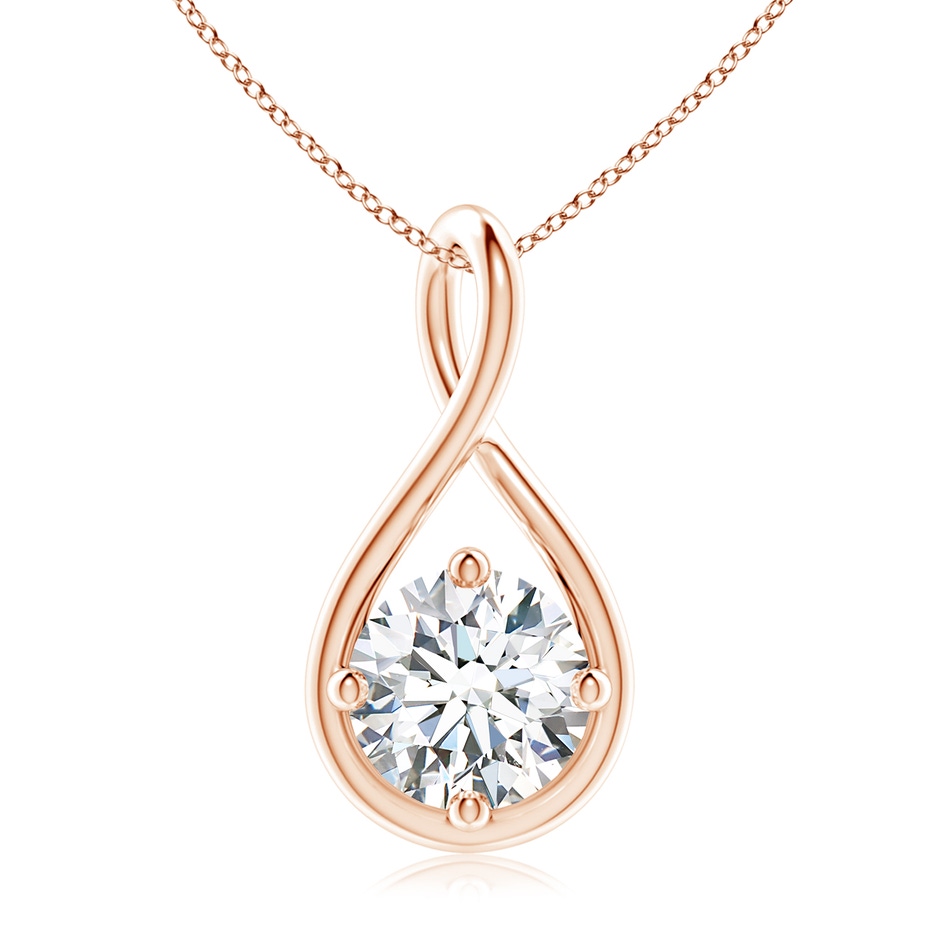 9.1mm GVS2 Solitaire Diamond Twist Bale Pendant in Rose Gold 