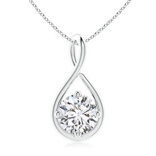 9.1mm HSI2 Solitaire Diamond Twist Bale Pendant in P950 Platinum