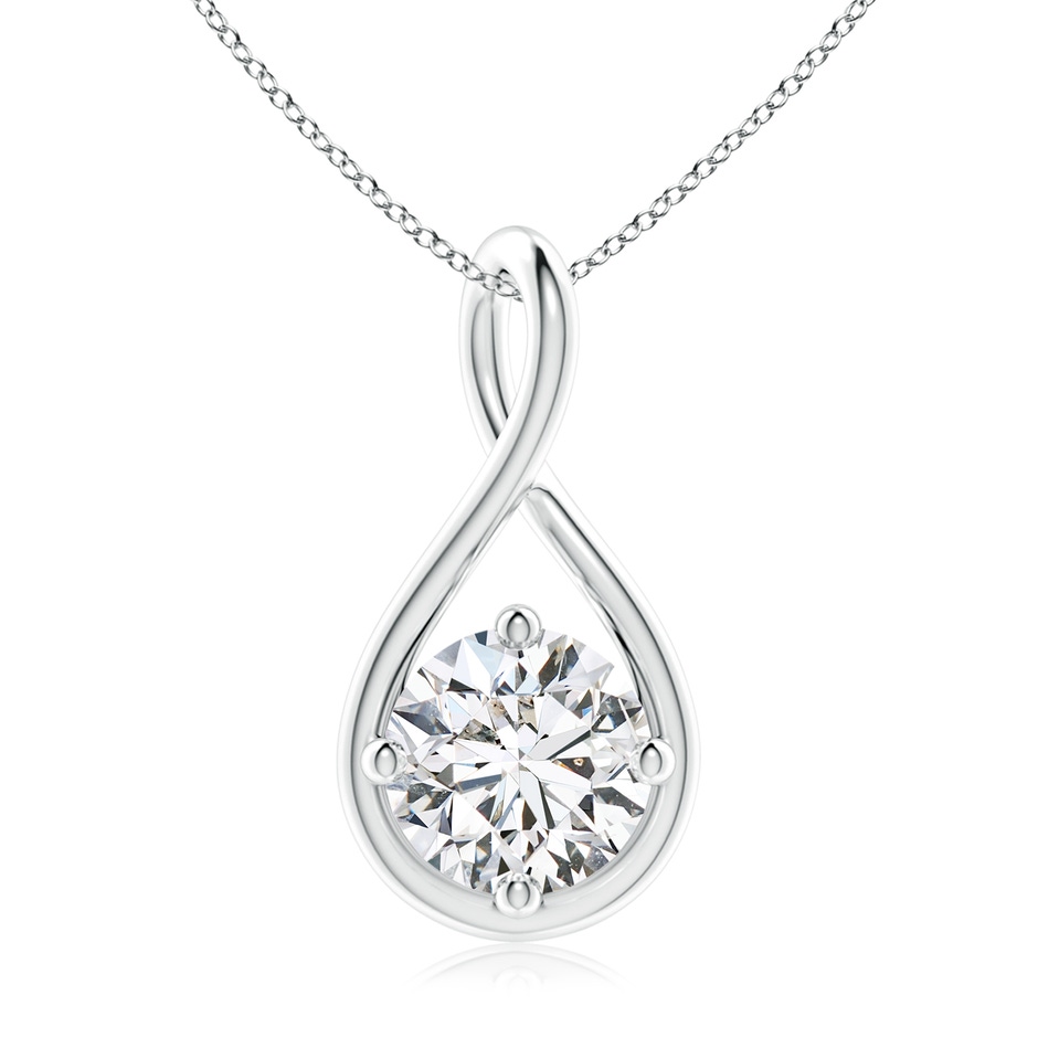 9.1mm HSI2 Solitaire Diamond Twist Bale Pendant in P950 Platinum 