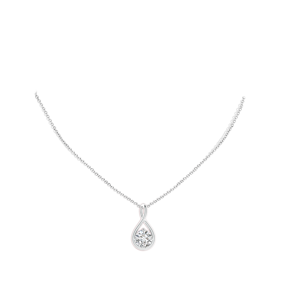 9.1mm HSI2 Solitaire Diamond Twist Bale Pendant in P950 Platinum pen